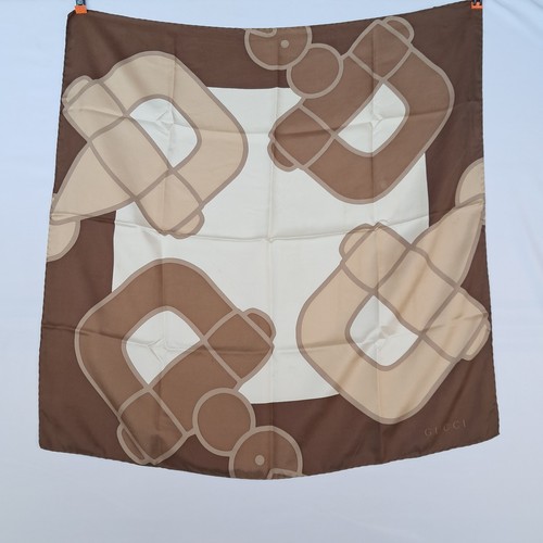 Foulard gucci seta marrone - foulard,