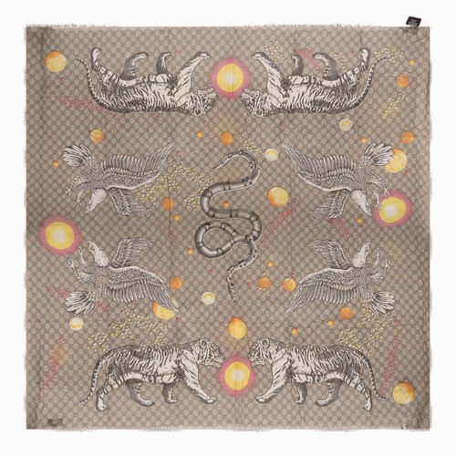 Foulard quadrato gucci stampa - gucci,
