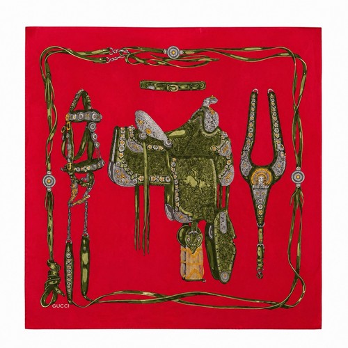 Gucci equestrian silk scarf - gucci,